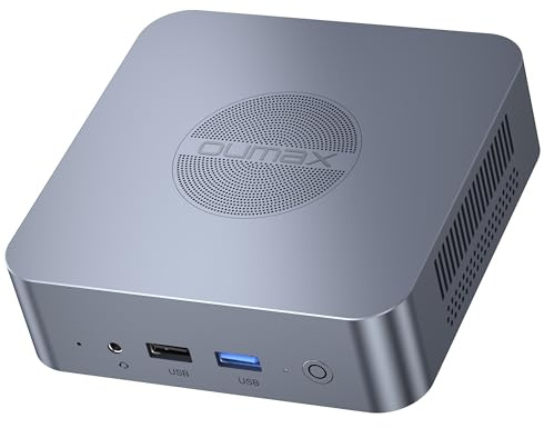 OUMAX N100 Mini PC, Intel Alder Lake N100, 16GB DDR4 500GB PCIe3.0 SSD, Dual LAN Mini Computer Supporto 4K Dual HDMI, WiFi5/BT5.0/USB3.2, Built-in 45W Alimentatore Ufficio Desktop PC