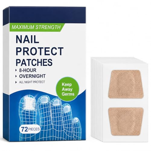 72PCS Nail Repair Patches - Nail Care Patches for Toenail Extra Strong - Breathable 8-Hour Toe Care Wraps for Improving Yellow & Damaged-Looking Nails, Strengthening Weak Nails at Home