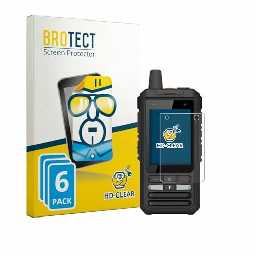 BROTECT 6 Stück Schutzfolie für Uniwa F80S Displayschutz Folie Made in Germany, Ultra-Klar