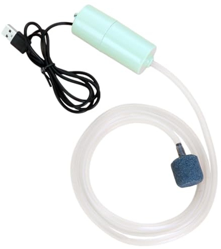 Mini Bomba de Agua Sumergible | Bomba de Acuario a batería con de Aire Uniforme - Bomba de Agua USB de 5 V, oxigenador pequeño para piscicultura pequeña, pecera pequeña