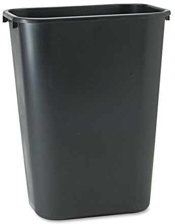 Rubbermaid Commercial Products FG295700BLA Kunststoff Abfalltonne, weichgeformt, rechteckig, 38,8 L, Schwarz