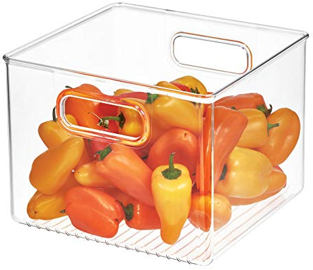 iDesign 71230 Cabinet/Kitchen Binz Aufbewahrungsbox, großer Küchen Organizer aus Kunststoff, durchsichtig ,