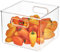 iDesign Cabinet/Kitchen Binz boîte de rangement, grand bac de rangement pour réfrigérateur en plastique, transparent, Clear - Set Of 1