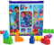 MEGA BLOKS Fisher-Price Bausteine für Kleinkinder, großer Bausteinebeutel mit 80 Teilen und Aufbewahrungsmöglichkeit, Blau, Geschenkideen für Kinder ab 1 Jahr, DCH63