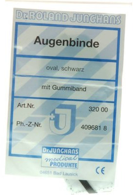 Augenbinde Oval m.Gummiband Schwarz