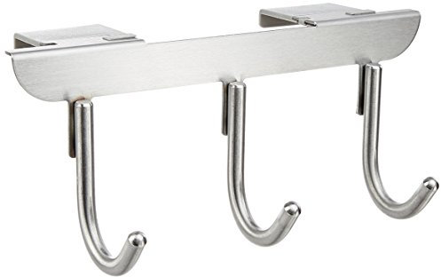 WENKO 4368270100 Türgarderobe Asola 3er Edelstahl matt