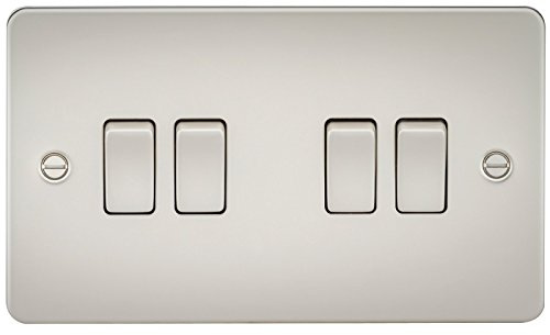 Knightsbridge FP4100PL FPAV4100PL Flat Plate 10A 4G 2 Way Switch-Pearl