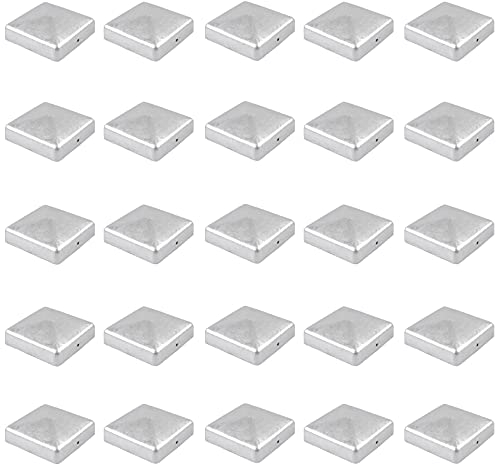 25x Pfostenkappe verzinkt Pyramide/Kugel (121 x 121 mm Pyramide)