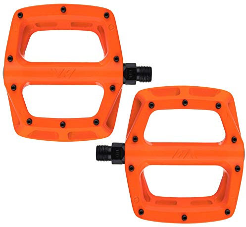 Dmr V8 V2 MTB-Pedale – Hellorange/flach, für Mountainbike, Fahrrad, Radfahren, Reiten, breite Plattform, klebriger Griff, für Downhill, Freeride, Trail Dirt Jump-Pedal, leichtes Zubehör