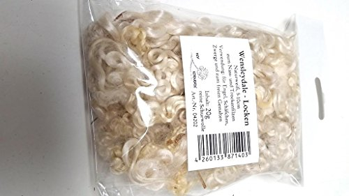 Unbekannt Filzen Wensleydale Schaf Locken 20g, Naturwei?