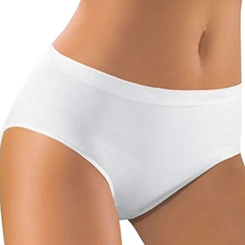 Liabel, 6 Paia di Slip Donna Modello Midi. Art T25 Bianco Taglia 5