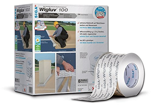 6 Rollen Siga Wigluv 100, je Rolle 25 Meter