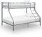 vidaXL Etagenbett Stockbett Bettgestell Metallbett Bett Hochbett Kinderbett Doppelstockbett Schlafzimmerbett Grau Metall 140x200cm 90x200cm