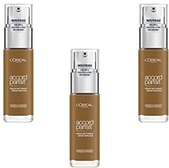 L'Oréal Paris Perfect Match Grundierung 8.N Cappuccino, 3er Pack (3 x 30 ml)