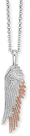 Engelsrufer Damen Halskette aus Sterling Silber mit Flügel Anhänger in silber/roségold - Karabinerverschluss - in drei Längen verstellbar - nickelfrei
