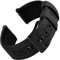 EACHE Uhrenarmband 22mm, Segeltuch und Leder Hybrid Uhrenarmbänder für Herren, Armband für Uhr mit Schnellverschluss (Schwarz-Schwarze Schnalle)