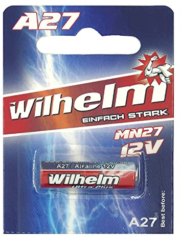 1 x A27 12V Wilhelm Alkaline Batterien MN27 V27GA 27A 12 Volt 25 mAh