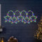CHRISTOW Star Christmas Light Outdoor Decoration, Energy Efficient LED Rope Light, Flashing Wall Silhouette, Mains Operated, 200cm (Multi Coloured)