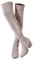 N.N.G Stivali da donna sopra il ginocchio, altezza coscia, in pelle scamosciata, a blocco, bassi, piatti, lunghi, OTK, comodi, a punta, Grigio 7,6 cm, 39 EU