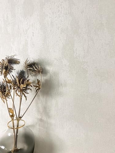 Newroom Tapete Grau Vliestapete Einfarbig - Unitapete Uni Beton-Optik Struktur Modern Industrial Betontapete inkl. Tapezier-Ratgeber