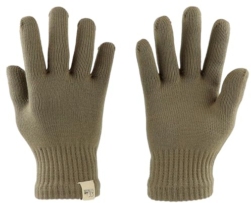Minus33 Merino Wool Glove Liner - Warmer Baselayer aus Merinowolle - Gefütterter Skihandschuh - Tan 499 - XL