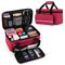 CURMIO Erste Hilfe Tasche Klein, Notfalltasche Leer für Haushalt, Erste Hilfe Set für Wander, Reise und Outdoor, Rot (Patent Angemeldet)