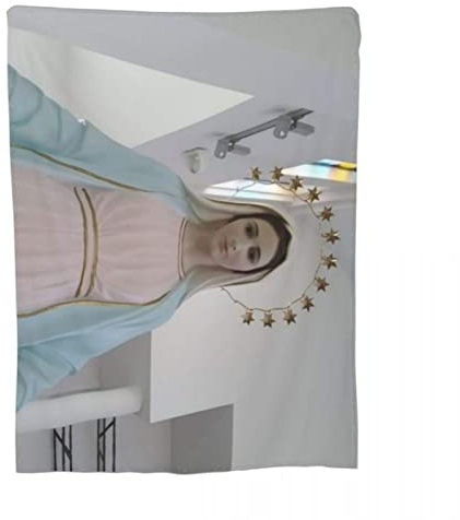 SARGE Our Lady Of Medjugorje Jungfrau Maria Decken Flanell Bedruckt Atmungsaktiv Leicht Überwurf Decken Bett Outdoor Plüsch Dünne Steppdecke