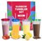 MARFRAND Lot de 4 gobelets réutilisables en plastique rigide avec couvercle et paille, double paroi, 700 ml, avec paille et couvercle sans BPA (couleurs)