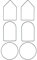 Ideen mit Herz Metallringe, Bogen,Haus,Kreis, 3mm stark, schwarz, 6 Stück