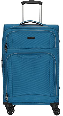 D&N Travel Line 9204-4-Rollen-Trolley M 66 cm erw. blau