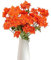 SLFYEE 6PCS Künstliche Blumen Orange Kunstblumen Chrysantheme Seidenblumen Plastik Blumen Deko für Terrarium Vase Hochzeit Blumengestecke Balkon Garten
