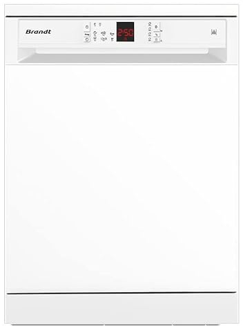 BRANDT BDFS37EW, Lave-vaisselle 13 Couverts, Classe E, 47 dB, 12L/cycle, 6 Programmes, Départ Différé