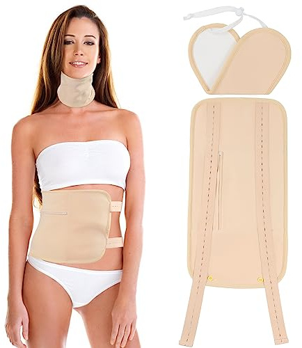 Bio-Rizinusöl Pack Wrap – Wiederverwendbares Rizinusöl Kompresse Wrap Kit mit verstellbaren elastischen Schultergurten – Bio-Flanellrolle – wasserdicht & öldicht – maschinenwaschbar