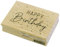 Artoz Stempel – Holzstempel – „Happy Birthday dots“ – 70 x 50 mm – Motivstempel zum Kartenbasteln für Einladungen, Geburtstag, Glückwünsche