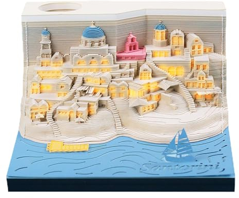 Lyoveu 3D Kalender Abreißen 2024,zeitmesskalender 3D,3D Calendar 2024,omishiroi Calendar,Artsy Pads,tischkalender,3D Notizblock Papier Schnitzen Geschenk Home Desktop Dekoration