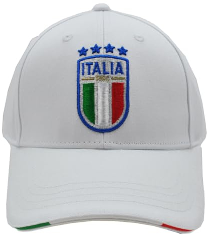 FIGC Unisex 2533figc Baseballkappe, Weiß, One Size