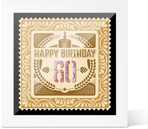 Dulov 60. Geburtstag Geldgeschenk Bilderrahmen, Geschenke zum 60 Geburtstag Mann Frau, Geldgeschenke Verpackung mit Bilderrahmen, Kreative Geburtstagsgeschenk 60 Geburtstag Deko