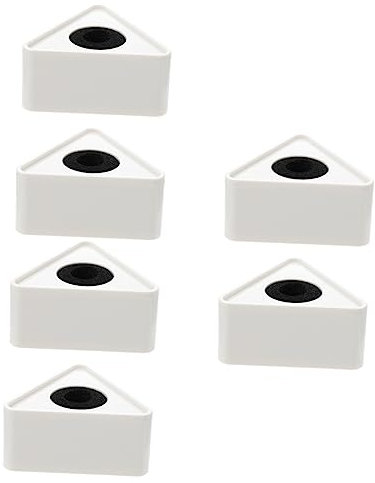 SAFIGLE 6pcs Mic Logo Stand Triangle Shaped Mic Mark Microphone Logo Holder Interview Box Microphone Stand for Tv Station Cube Supplies