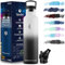 Grsta Gourde - Gourde Isotherme 1000ml - Bouteille Isotherme, Gourde Sport sans BPA, Gourde INOX Reutilisable, Gourde avec Paille pour école, Gym, Bureau