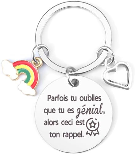 Porte-clés d'encouragement, porte-clés pour femmes, cadeaux de motivation pour amies, cadeaux d'encouragement pour femmes Parfois tu oublies que tu es génial, alors ceci est ton rappel.