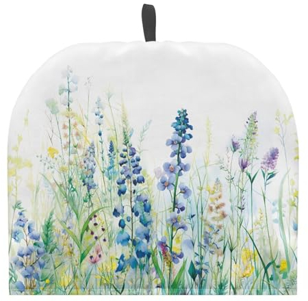 TOADDMOS Floral Painting Tea Pot Cosy Dust Cover for Home Kitchen Decorations Tea Cozy Warmer for Teapots Kettle Dust Cover