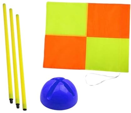 Amagogo Fußball-Eckfahne, Spielfeldausrüstung, vielseitige Trainings-Sportfahne, Fußballfeld-Eckfahne für Erwachsene und Kinder