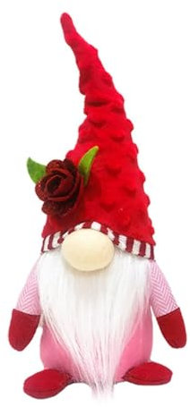 KICHI 1 Stück Valentinstag-Zwerg-Plüschdekorationen „Herr und Frau“ Skandinavisch für Valentinstag-Tischdekoration B, Einfache Installation