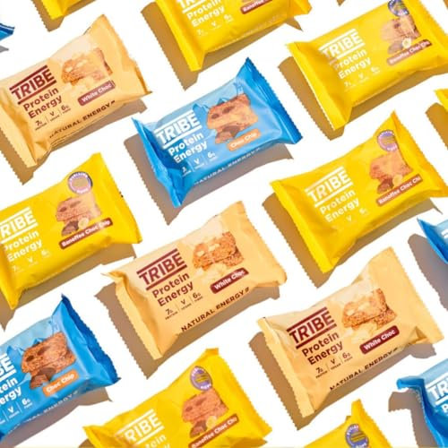 TRIBE Protein Energy Flapjack - Bestsellers 10-Pack - Natural Energy - Plant Based, Vegan Snack & Gluten Free (50g x 10 Bars)
