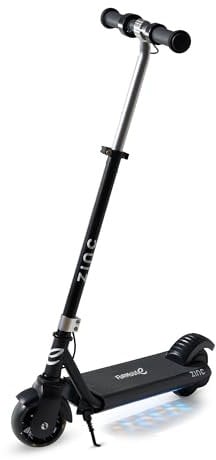 Zinc Formula E Scout Kids Electric Scooter - Two Wheel Light Up Deck With Kick Stand & Wireless Speaker, Electronic Brake & Rear Brake, Up to 10mph & 5 Mile Range - Electric Scooter For Kids Aged 6-12