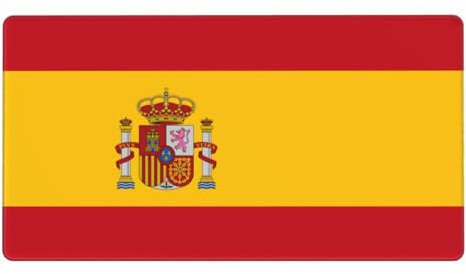 PHAYAH Teclado grande con bandera de España de 40,6 x 74,5 cm, antideslizante, adecuado para usuarios de escritorio y portátiles, para juegos de oficina y estudios