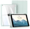 BQDIYOO Coque pour iPad 9e/8e/7e Générations 10.2 (2021/2020/2019), avec Support Pencil et Dos Rigide Transparent pour iPad 9/8/7 Fonction Réveil/Sommeil Automatique, Vert Clair