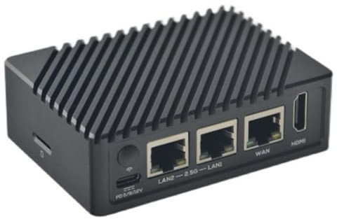 casstaly NanoPi R5S Router Doble 2.5G+Gigabit Mini Tarjeta de Desarrollo CNC Carcasa Todo Metal RK3568 WIFI6