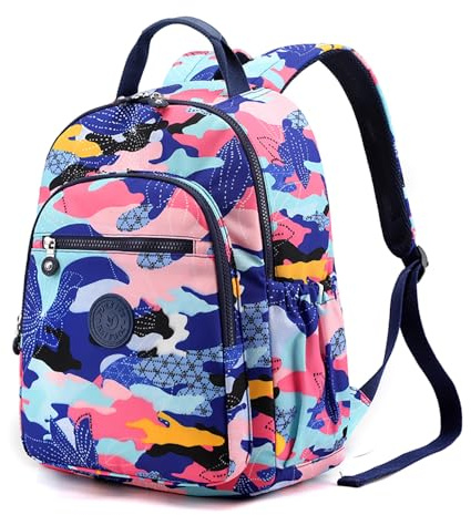 YUESITE Rucksack Damen Leicht Groß Tagesrucksack Schulrucksack Regenbogen | Frauen Mode Cityrucksack Wasserdicht Casual Daypack Reisen Mädchen 15 Zoll Laptop Rucksack