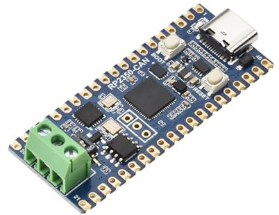 Waveshare RP2350 Can Development Board Based on Raspberry Pi RP2350A Dual-Core & Dual-Architecture Microcontroller, XL2515 Can Controller, Up To 150 MHz, Compatible with Raspberry Pi Pico Modules
